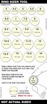 Printable Ring Size Chart Then Free Printable Ring Finger