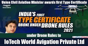 type certificate under drone rules