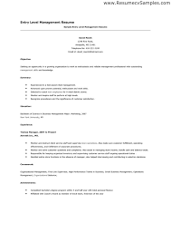 Resume Templates Entry Level Job It Positions Entry Level Resume