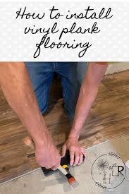 When figuring out how to install vinyl flooring around an unusual shape, trace the shape onto a piece of paper, then use the paper as a stencil when cutting the vinyl plank to fit. How To Install Vinyl Plank Flooring Our Re Purposed Home