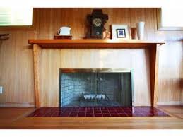 mid century modern fireplace mantel