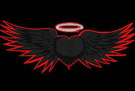 Angel Wings Black Wings Black Heart