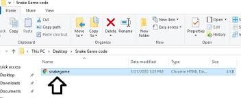 html game code to make snake game in