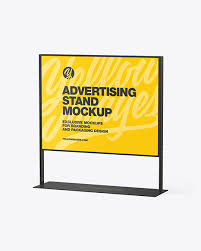 This genuinely amazing mobile app screens mockup to present your app design. Stand Mockup In Outdoor Advertising Mockups On Yellow Images Object Mockups