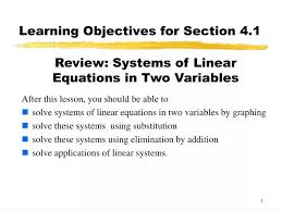 Learning Objectives For Section 4 1