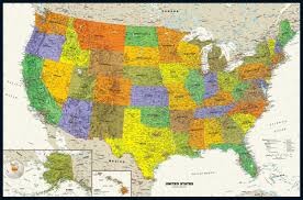 I need a map of the united states. Contemporary Usa Wall Map