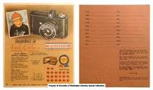 Majestic camera punch card advertisement, probably between 1940 ...