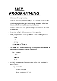 lisp programming study guides
