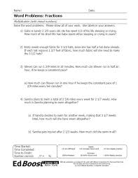 word problems fractions