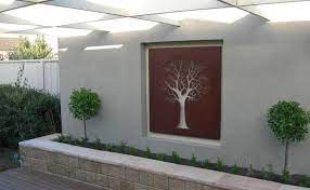 Metal Exterior Wall Art Garden Cabi