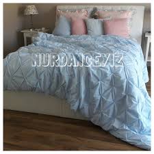 Ruched Diamond Pintuck Duvet Cover