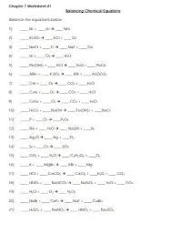 chemistry balancing equations worksheet
