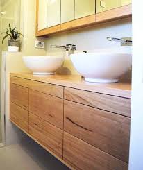 custom floating bathroom vanity timber
