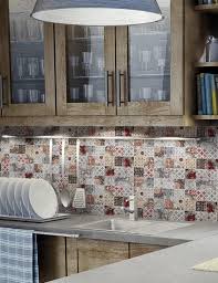 patchwork backsplash for country style