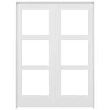 panel square frosted glass solid core