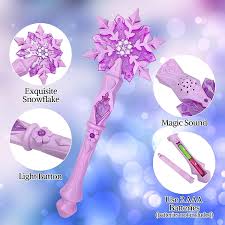light up frozen snowflake wand with