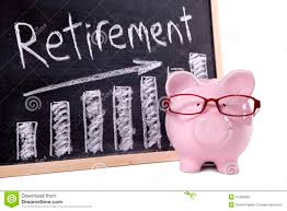 Piggy Bank With Retirement Savings Chart Stock Photo Image