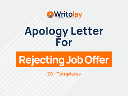 rejecting job offer apology letter 4