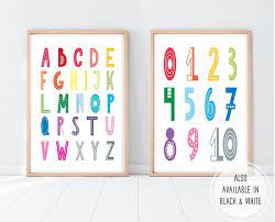 Alphabet Wall Art Abc 123 Wall Art