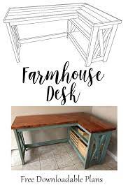 Check out the diy 6 board farmhouse desk video and free plans! Diy Farmhouse X Desk Free Plans Diy Desk Plans Diy Furniture Plans Diy Furniture Projects