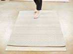 sching carpet edges to make a rug