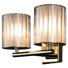 flute double wall light in polished