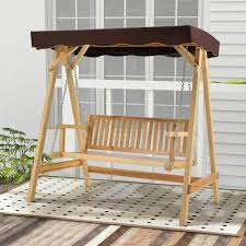 Wooden Garden Swing Bench Chair Hammock