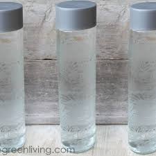 etched glass water bottle