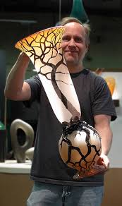 Large Root Vase Hand Blown Sculptural
