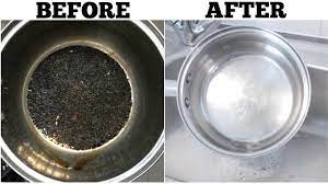 the best way to clean a burnt pot