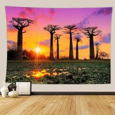 African Baobab Trees Tapestry Africa
