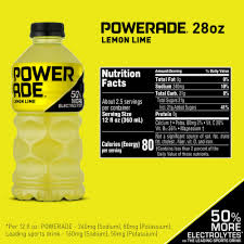 powerade sports drink lemon lime