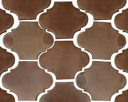 arabesque shape terracotta tile pattern