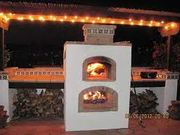 Wood Burning Oven With Gas Fireplace