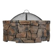 Stacked Stone Wood Burning Fire Pit
