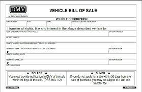 Printable Auto Bill Of Sales Template Sale Texas Motor
