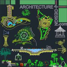 Proposal with different plants, a pond and a pergola also the details of the pergola and their cuts (1010.33 kb). Landscape Design Collection Designs Symbols And Details For Landscaping Autocad Dwg File Architecture For Design Architecture Modern Landscape Design Landscape Architecture