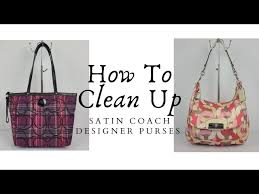 how to clean coach satin fabric purses