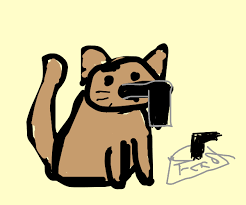 Cougar eating Gun - Drawception