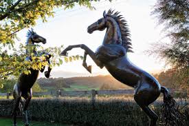 Metal Horse Sculpture Garden Artwork