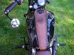 custom leather indian scout bobber
