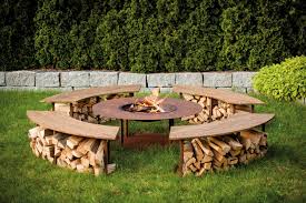 40 circular fire pit seating area ideas
