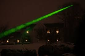 aiming laser pointer at airplane gets