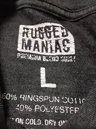 rugged maniac tshirt size large gray ebay