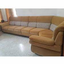 modern suede leather l shape sofa