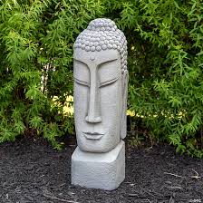 23 25 Large Buddha Head Outdoor Statue