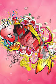 free pink koi fish iphone hd