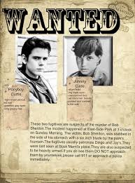 For the sake of curiosity it was interesting to see the program. Wanted Poster Wanted Poster Johnny Outsiders The Outsiders