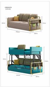 If you have double the trouble at home, bunk beds are both a practical and fun way to make sure each child has an individual bed without having to take up double the space. Double Bunk Sofa Bed Sofa Furniture Bed Price