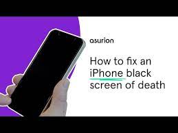 fix an iphone black screen of